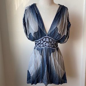 Free People asymmetrical sequin top S/P